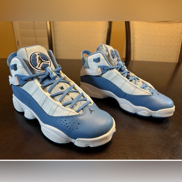 New Nike Air Jordan 6 Rings Denim Blue Sneaker Shoes Size US 6Y / 7.5 W - Picture 1 of 13